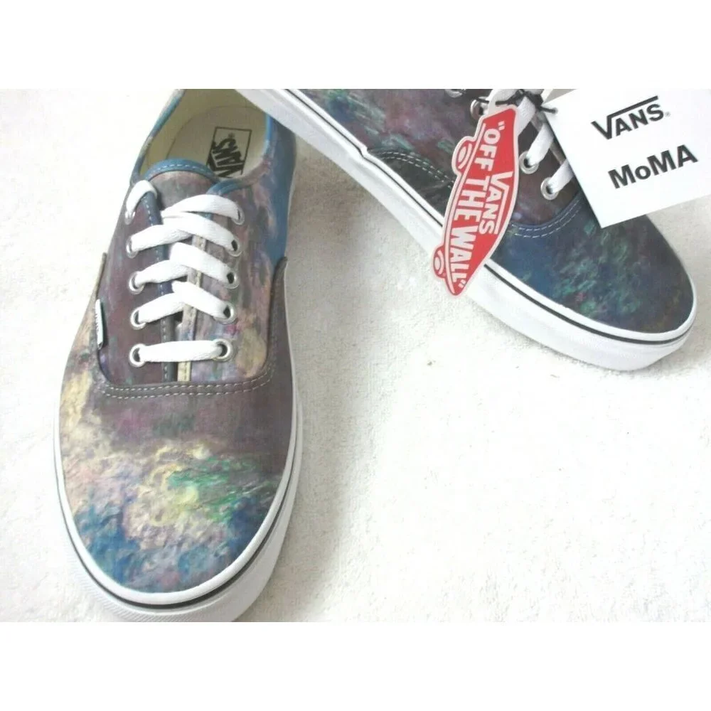 COPY - Vans x MoMA Women's Authentic Claude Monet Water Lilies Canvas Shoes Siz…